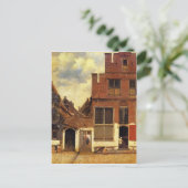 De kleine straat van Johannes Vermeer Briefkaart (Staand voorkant)