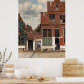 De kleine straat van Johannes Vermeer Large Poster (Keuken)