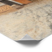 De kleine straat van Johannes Vermeer Large Poster (Hoek)