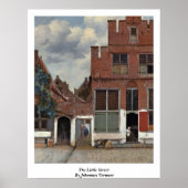 De kleine straat van Johannes Vermeer Poster (Voorkant)