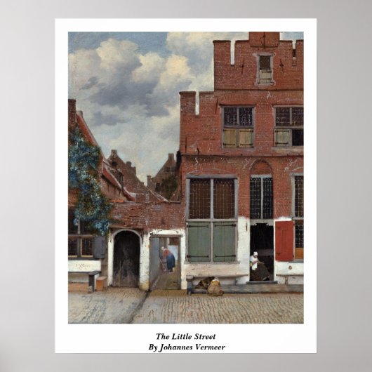 De kleine straat van Johannes Vermeer Poster (Voorkant)