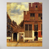 De kleine straat van Johannes Vermeer Poster (Voorkant)