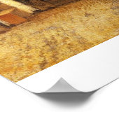 De kleine straat van Johannes Vermeer Poster (Hoek)