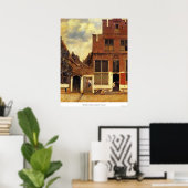 De kleine straat van Johannes Vermeer Poster (Thuiskantoor)