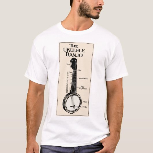 De kleine T-shirt van de Ukulele Banjo-Mannen (Voorkant)