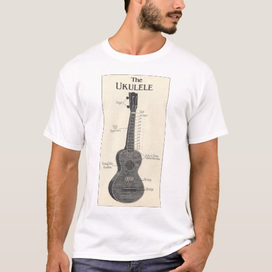 De kleine T-shirt van de Ukulele-Mannen (Voorkant)