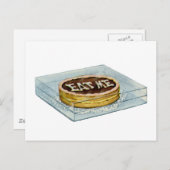 De kleine taart zei eet me, dus Alice deed! Briefkaart (Voorkant / Achterkant)