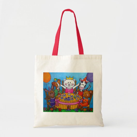 De kleine Tea Party Canvas tas (Voorkant)