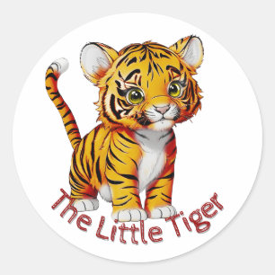 De kleine tijger kwekerij ronde sticker