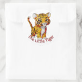 De kleine tijger  kwekerij ronde sticker (Tas)