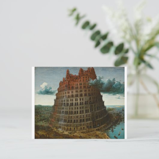 De kleine toren van Babel door Pieter Bruegel Briefkaart (Staand voorkant)
