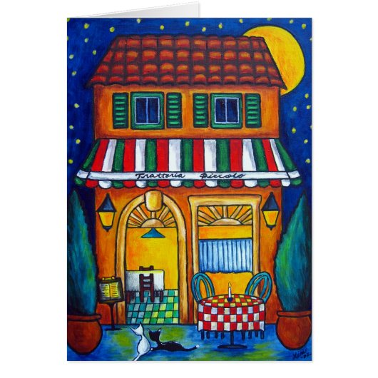 De kleine Trattoria-groet/Notitiekaart (Voorkant)