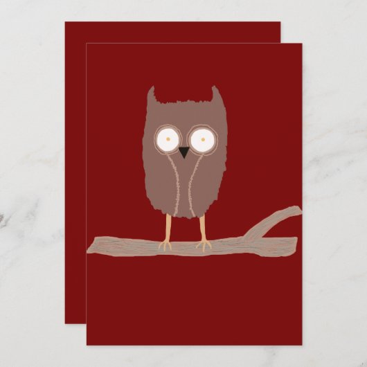 De kleine uil kaart (Voorkant / Achterkant)