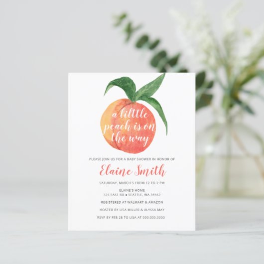 De kleine Uitnodiging van het Baby shower van het  (Staand voorkant)