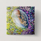 De kleine ventilator - detail vierkante button 5,1 cm (Voorkant)