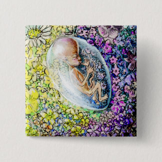 De kleine ventilator - detail vierkante button 5,1 cm