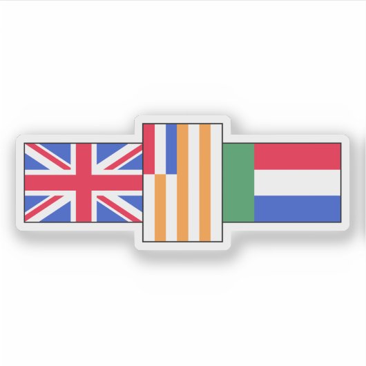 De kleine vlaggen van Zuid-Afrika vlag, Afrika Sticker (Voorkant)