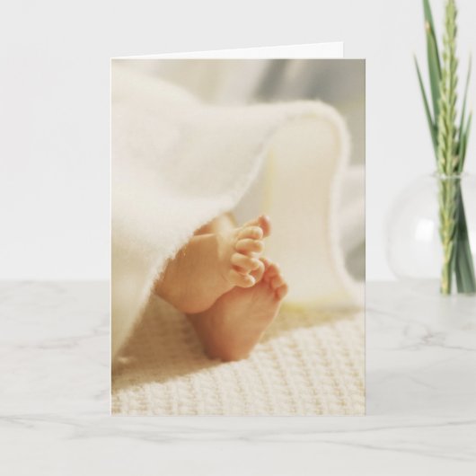 De kleine voeten van de baby kaart (Voorkant)
