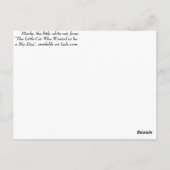 De kleine witte kat briefkaart (Achterkant)
