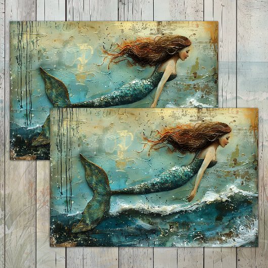 DE KLEINE ZEEMEERMIN DECOUPAGE TISSUEPAPIER