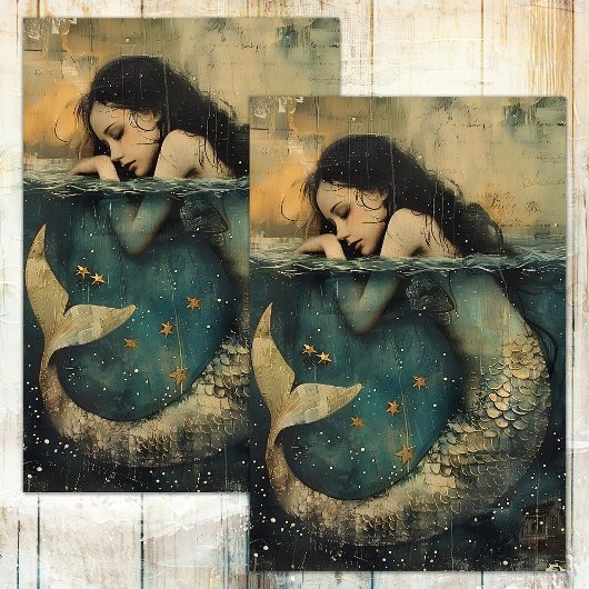 DE KLEINE ZEEMEERMIN DECOUPAGE TISSUEPAPIER