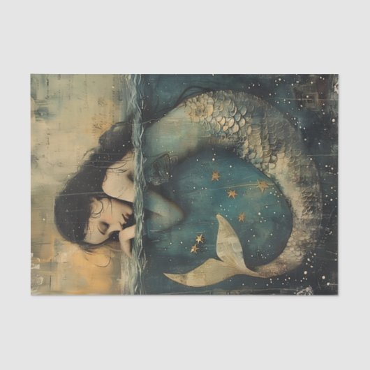 DE KLEINE ZEEMEERMIN DECOUPAGE TISSUEPAPIER (Voorkant)