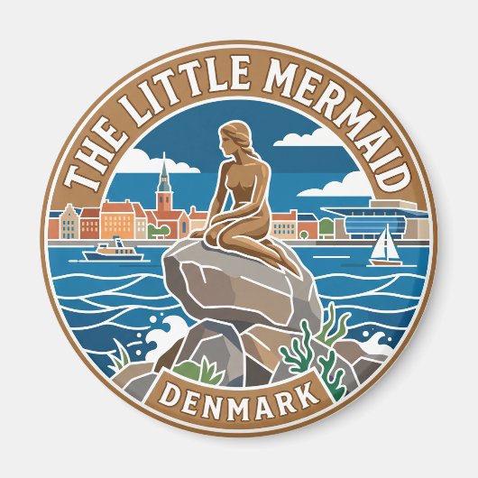 De Kleine Zeemeermin Denemarken Magneet (Voorkant)