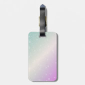 De kleine zeemeermin. Golden schalen op een roze,  Bagagelabel (Achterkant verticaal)