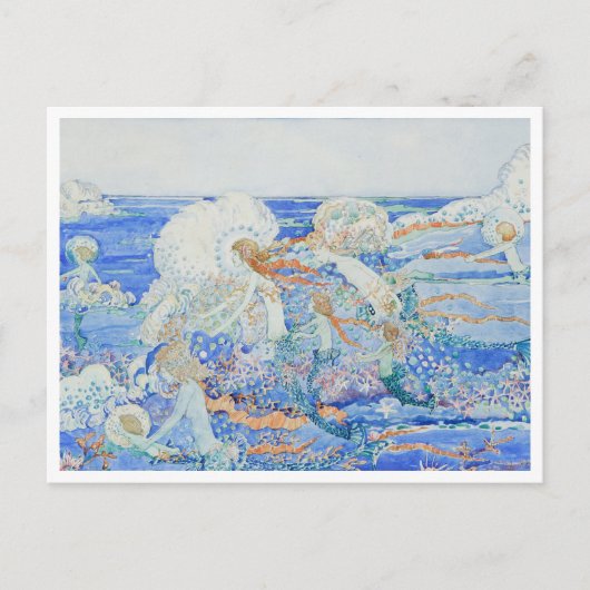 De kleine zeemeermin - Mermaids die in het Surf sp Briefkaart (Voorkant)