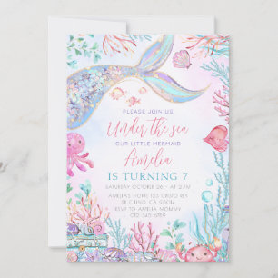 De kleine zeemeermin onder het Zee Kaart