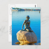 De kleine zeemeermin sculptuur, Kopenhagen, Denema Briefkaart (Voorkant / Achterkant)