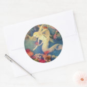 De kleine zeemeermin van Dorothy Lathrop Ronde Sticker (Envelop)
