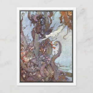 De kleine zeemeermin van Edmund Dulac Briefkaart