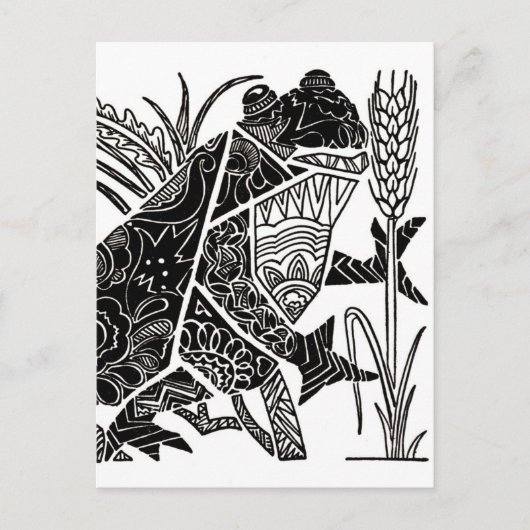 De kleine zingkikker briefkaart (Voorkant)