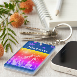 De kleine zoete pony, gepersonaliseerd sleutelhanger