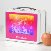 De kleine zoete pony, regenboogkleuren gepersonali (In situ)