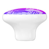 De kleine zoete pony, regenboogkleuren keramische knop (Zijkant)