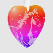 De kleine zoete pony, regenboogkleuren ornament (voorkant)