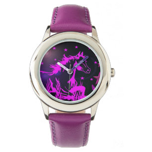 De kleine zoete pony, roze horloge