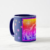 De kleine zoete pony, roze mok (Voorkant links)