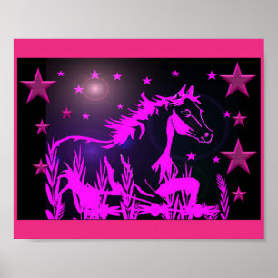 De kleine zoete pony, roze poster