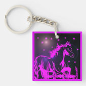 De kleine zoete pony, roze sleutelhanger (voorkant)