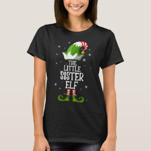 De kleine zuster Elf familie komt met Kerstmis ove T-shirt