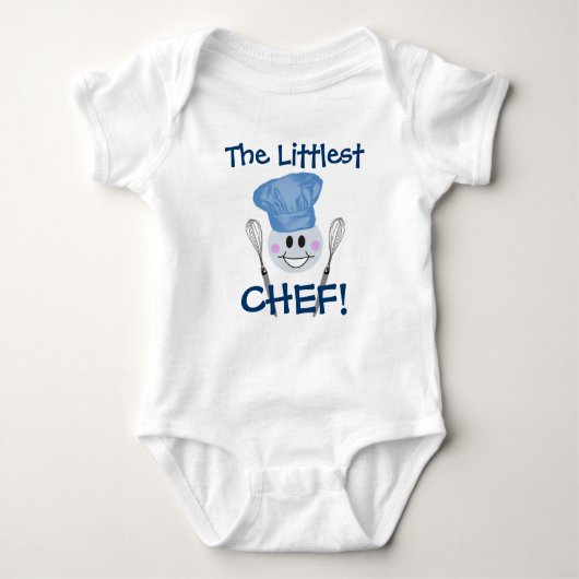 De kleinste chef-kok baby creeper romper (Voorkant)