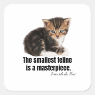 De kleinste crimineel is een meesterwerk. vierkante sticker
