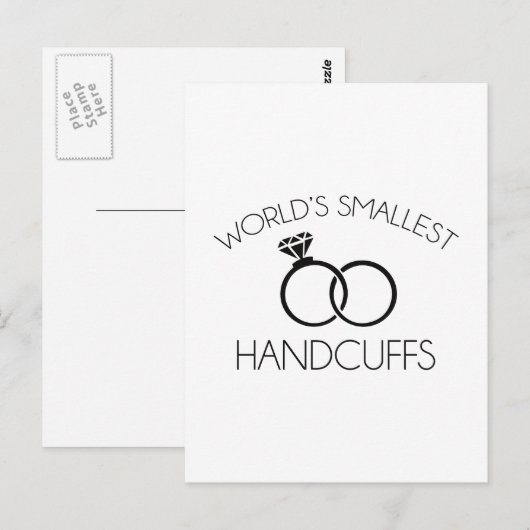 De kleinste handboeien ter wereld briefkaart (Voorkant / Achterkant)