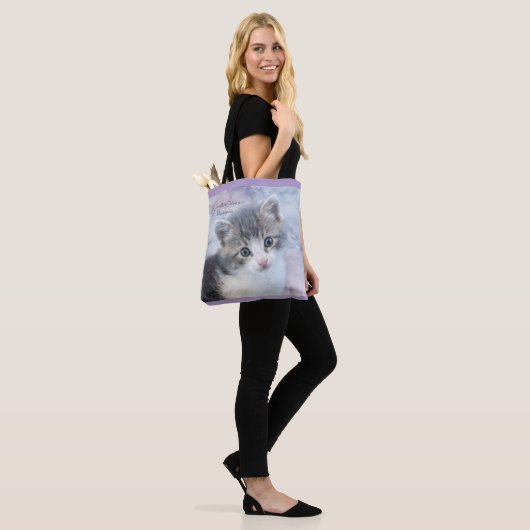 De kleinste katachtige tote bag (Op model)