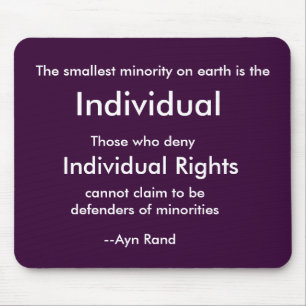 De kleinste minderheid op aarde is de, Individu... Muismat