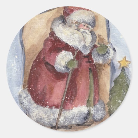 DE KLEINSTE MUS RONDE STICKER (Voorkant)