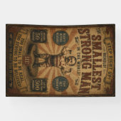 De Kleinste Sterke Man ter Wereld Spandoek (Horizontaal)